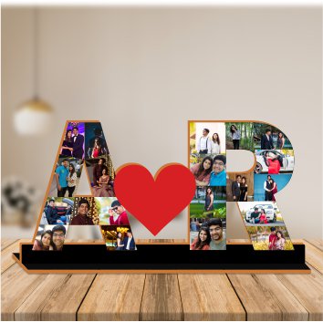 ApnaGift Customized Birthday Wooden Photo Frame 10Photos with Name Best gift  for sister, wife and girlfriend