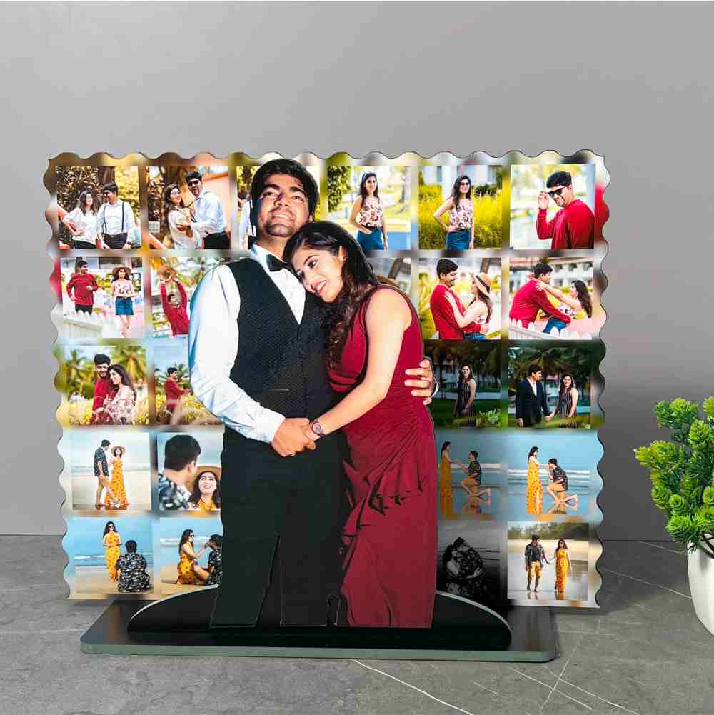 Printality Personalised 5th Anniversary Photo Collage Frames for Wall Decor  as Couples and Parents Wall Hanging