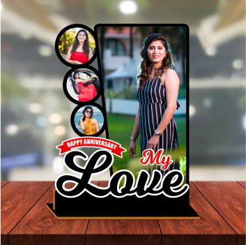 BONDING GIFTS Couple Name Frame with 6 Rectangular Photos Collages Photos  Framed Personalized Gift Customized Unique Gift for Anyone Beautiful Home  Decor Item 12x20 inch (Black Text Red Heart_) : Amazon.in: Home