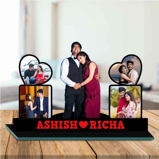 Table Name Frame with 3 Photos ❤️ Www.bondingifts.in/s/Frames | By Bonding  Gifts | Hi, I am Ashan from Bonding Hills. This is a table imprint with  three photos. Stand so