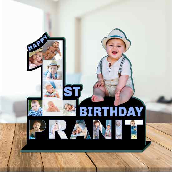 BONDING GIFTS Mosaic Standy with Photo Cutout at Front and Designer  background with 30 photos Framed Personalized Photo Frames for Home Decore  & Birthday & Anniversary Unique Gift (14 x 11)inch. :